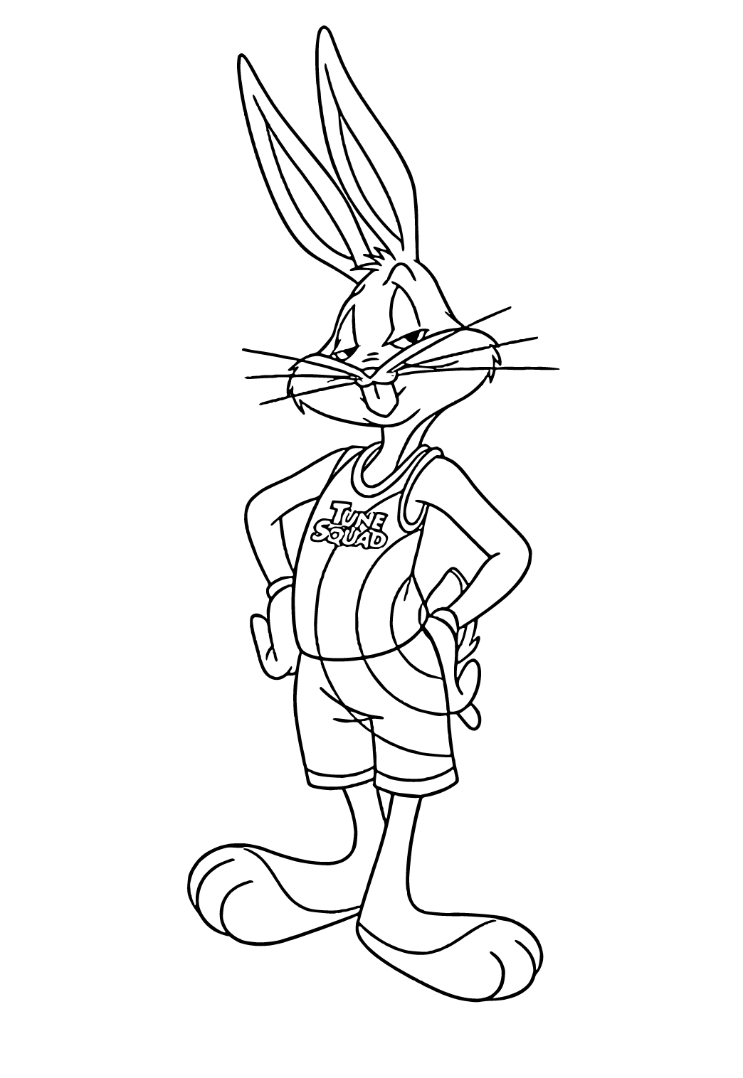 Free printable space jam bunny coloring page sheet and picture for adults and kids girls and boys