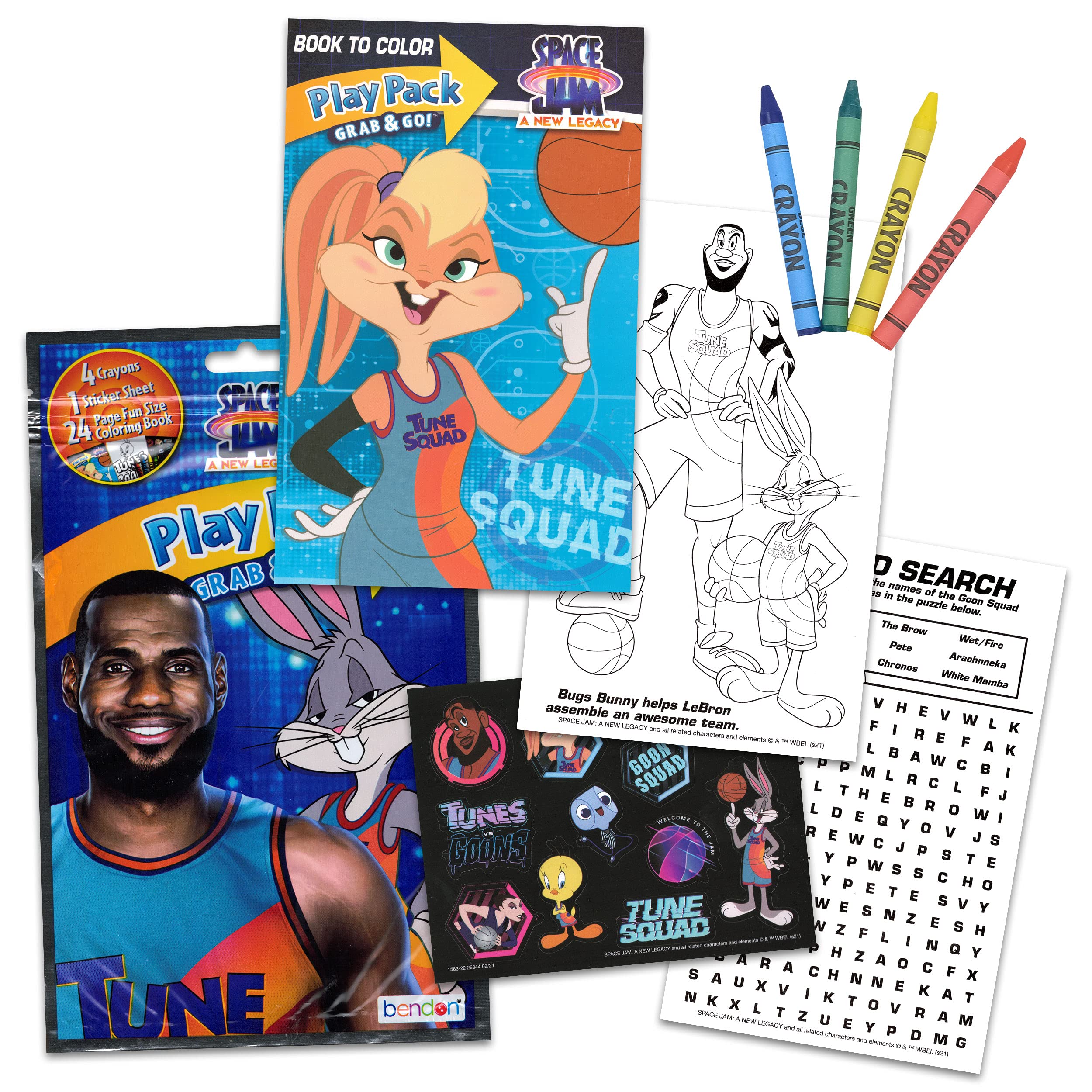 Space jam looney tunes activity and coloring book set for kids space jam coloring book bundle for boys and girls with games puzzles stickers tattoos and more buy online at