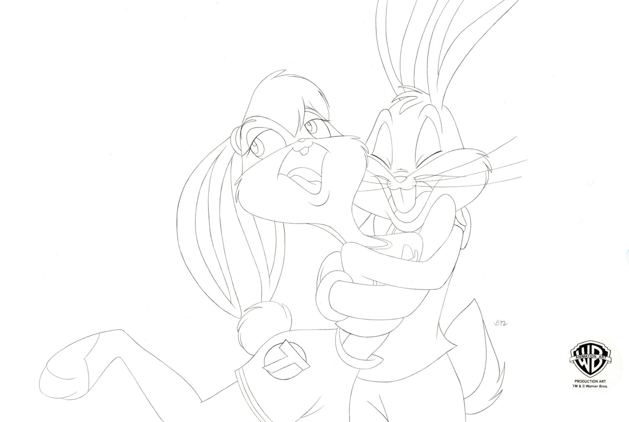 Space jam original production drawing lola bunny and bugs bunny â choice fine art