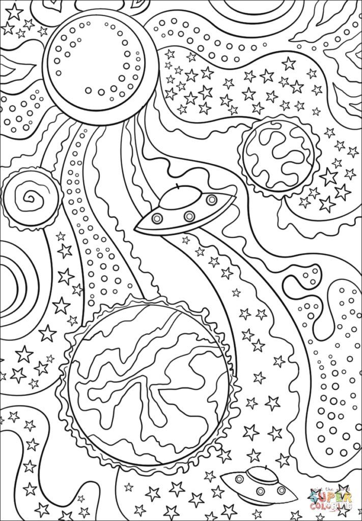 Printable coloring pages space coloring pages planet coloring pages mandala coloring pages