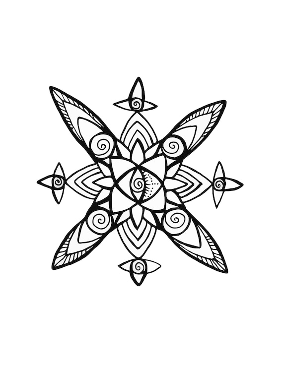 Coloring page mandala