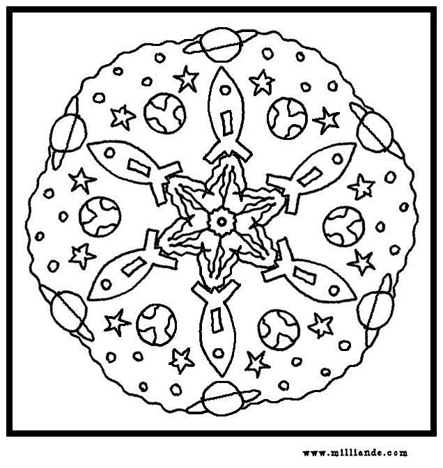 Space coloring pages mandala coloring pages mandala coloring