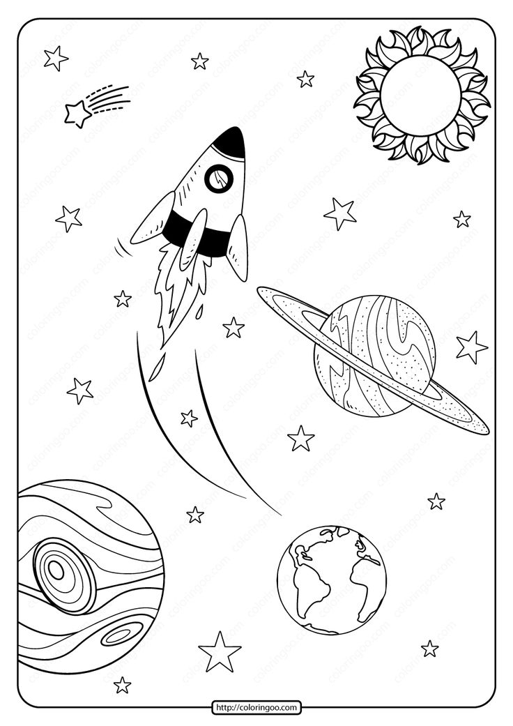 Free printable space journey pdf coloring page high quality free printable coloring drawing paintiâ planet drawing space coloring pages planet coloring pages