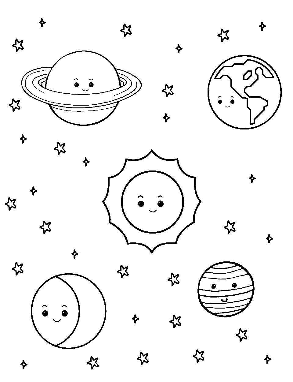 Outer space coloring pages free printable sheets