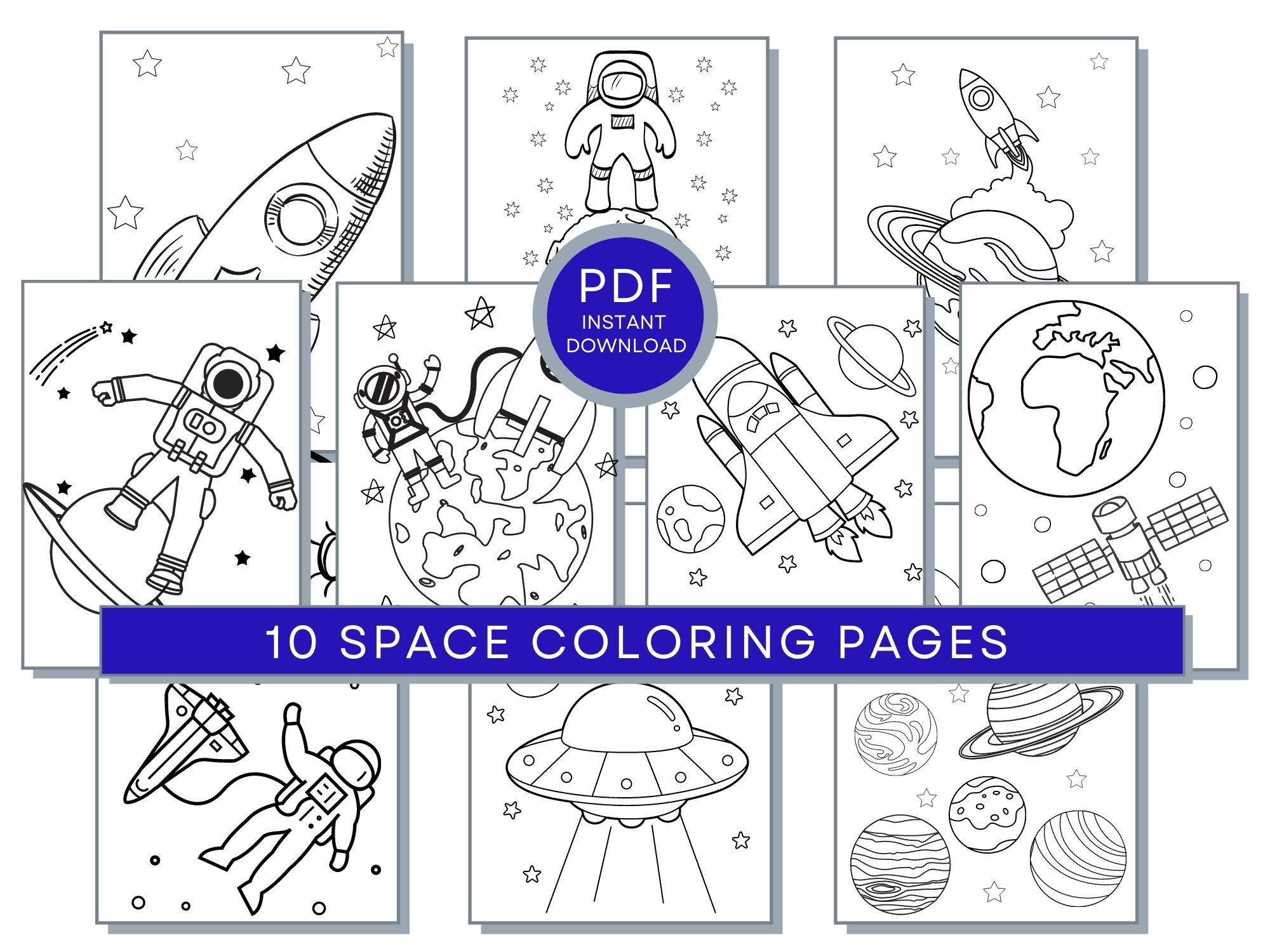 Space coloring pages space pdf space printables space