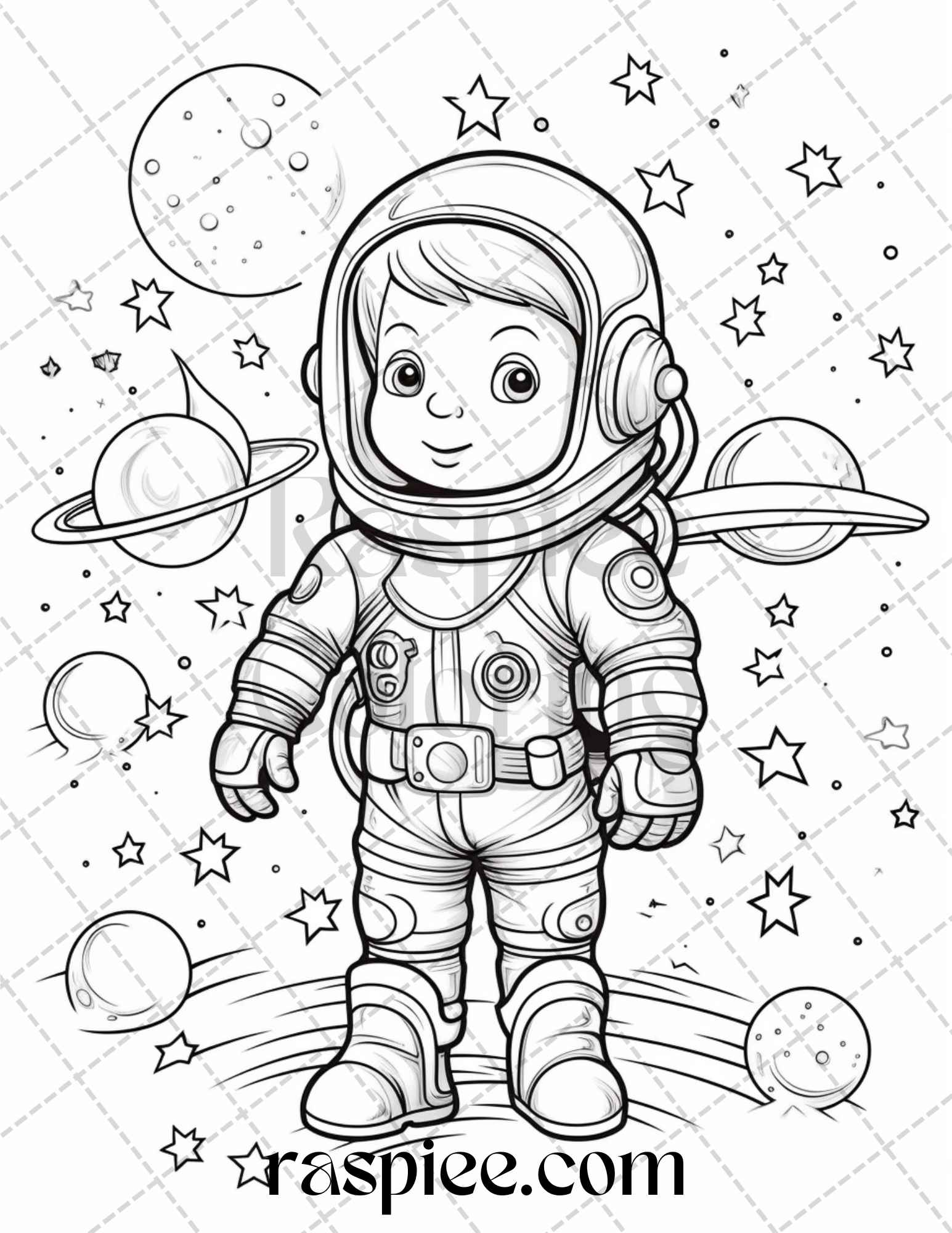 Cute astronaut adventures coloring pages printable for kids pdf fi â coloring