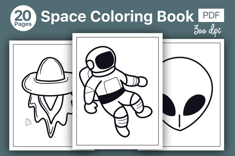 Space coloring pages