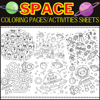 Space coloring pages space activities sheets printablepdfcoloring sheets