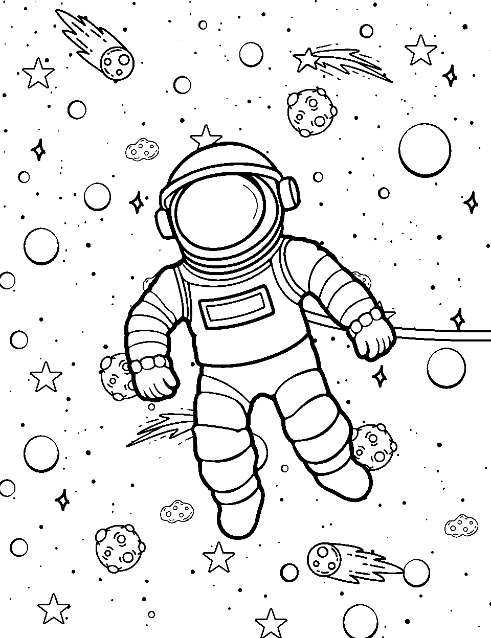 Outer space coloring pages free printable sheets