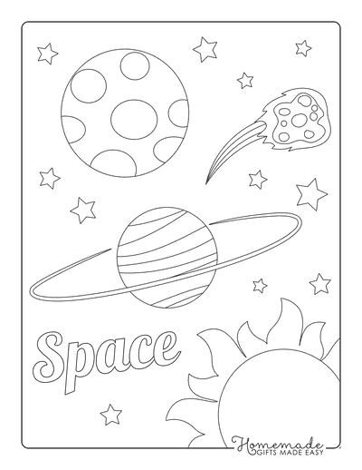 Solar system planet coloring pages for kids free printables