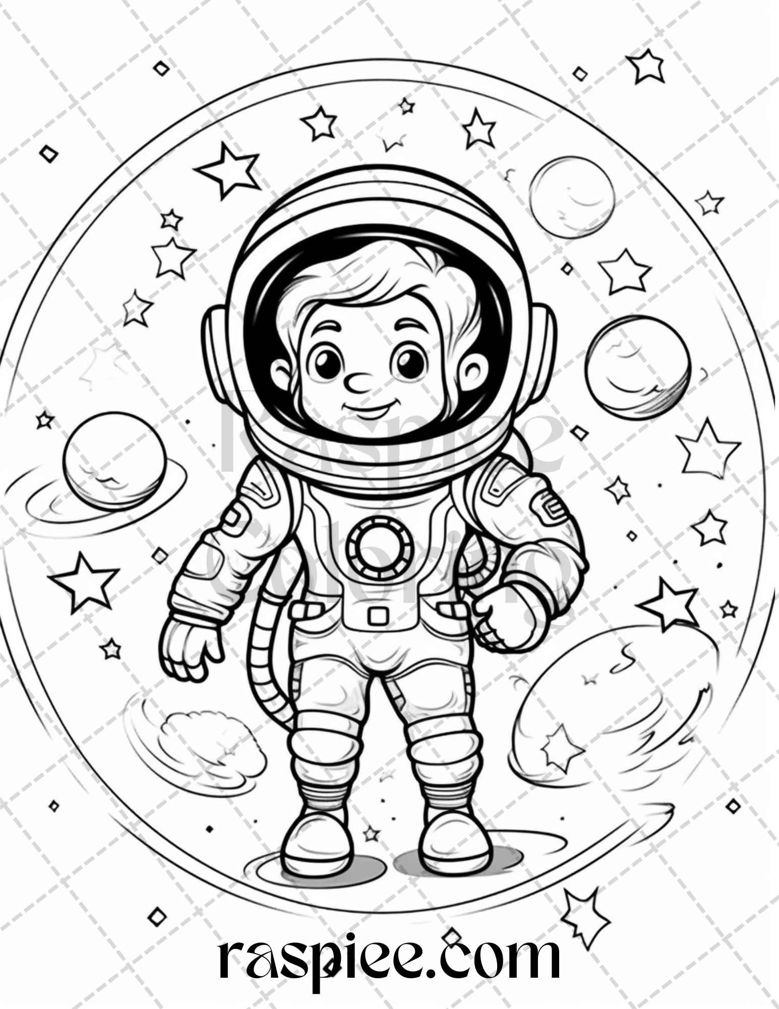 Cute astronaut adventures coloring pages printable for kids pdf fi â coloring