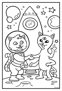 Space and astronomy free coloring pages