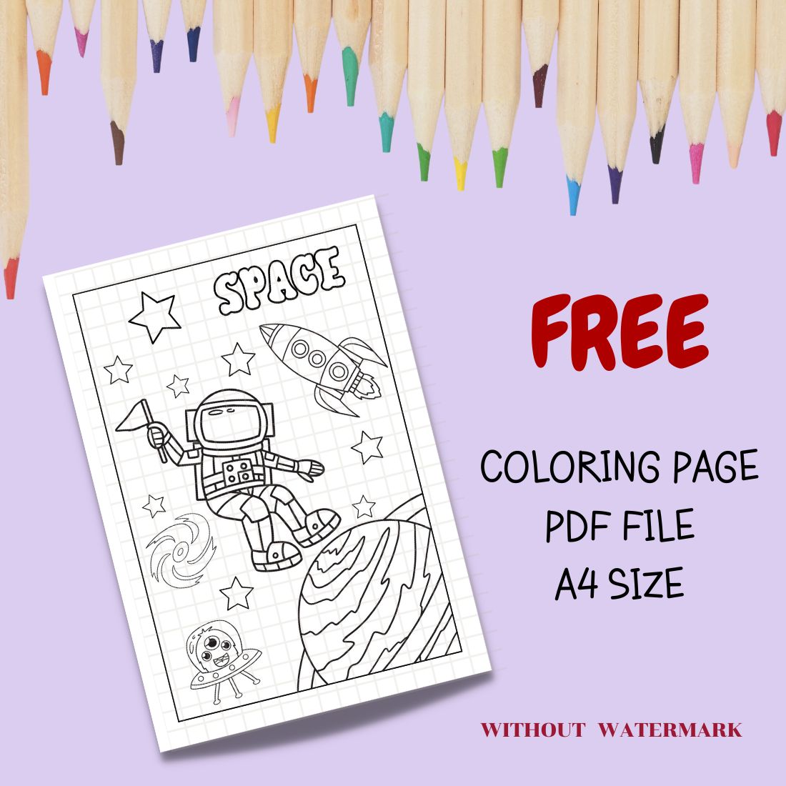 Free space coloring page