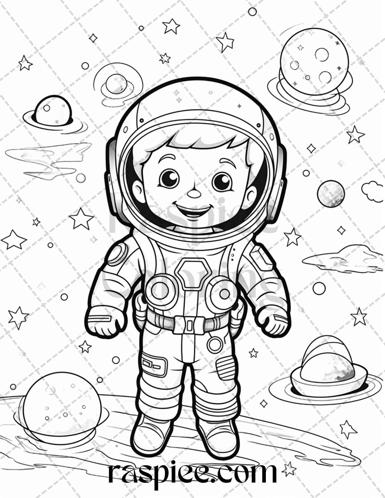 Cute astronaut adventures coloring pages printable for kids pdf fi â coloring