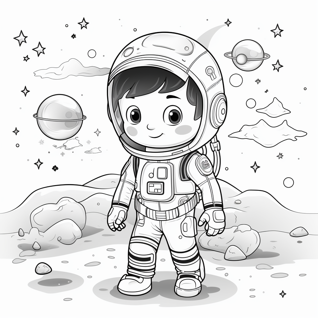 Space coloring pages