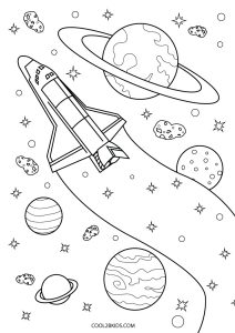 Free printable space coloring pages for kids