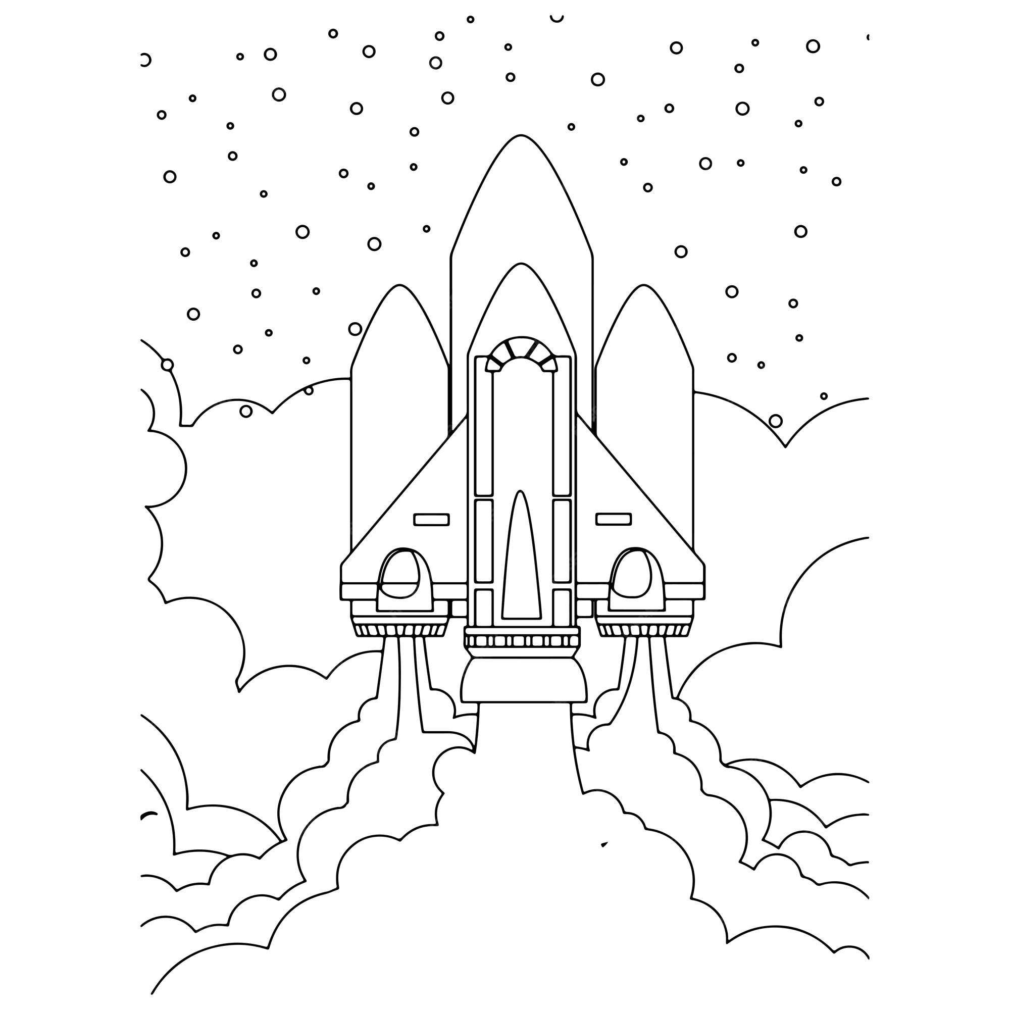 Premium vector printable space coloring pages for kids premium vector