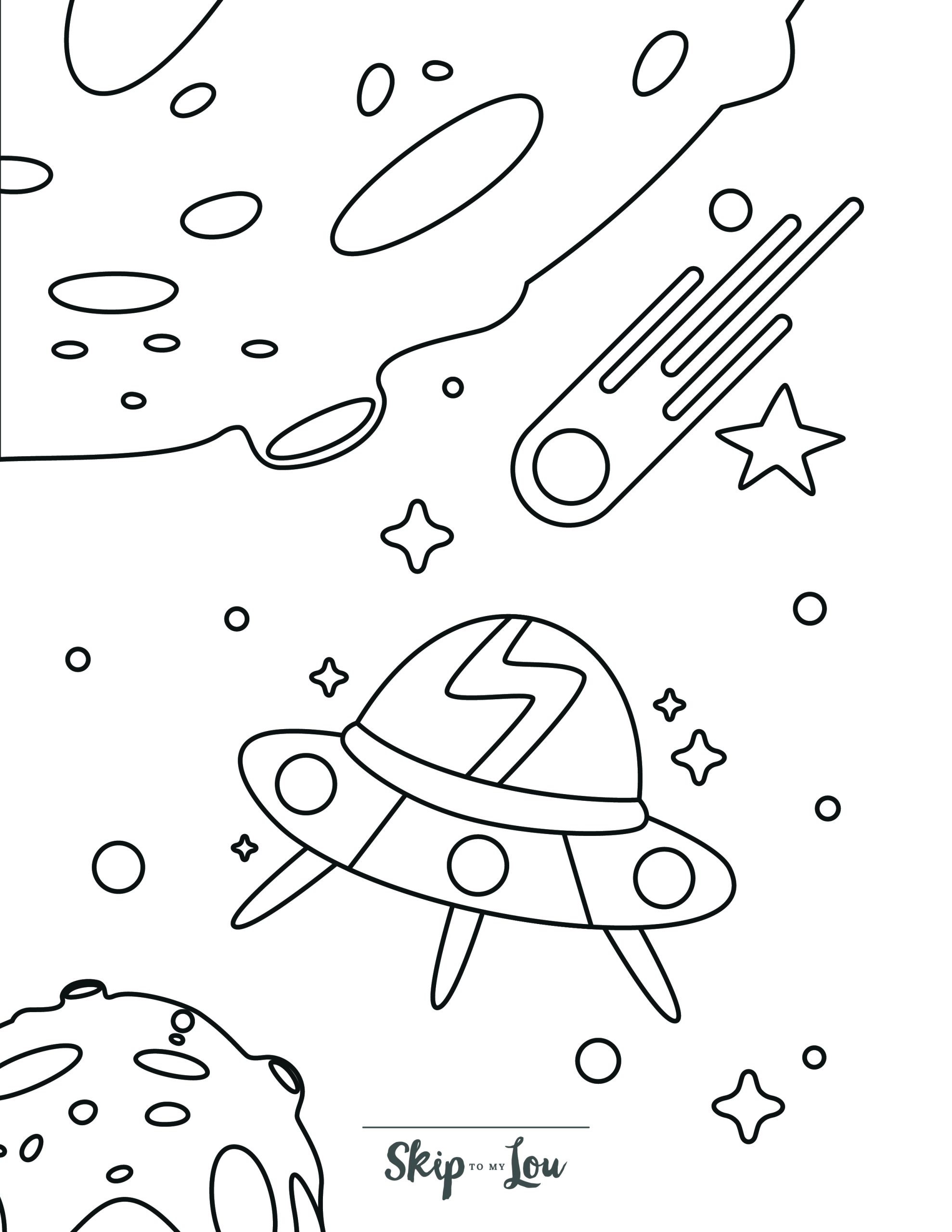 Space coloring pages