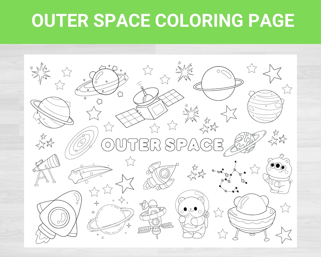 Outer space coloring outer space printable space coloring space printable coloring pages colouring pages for kids coloring book