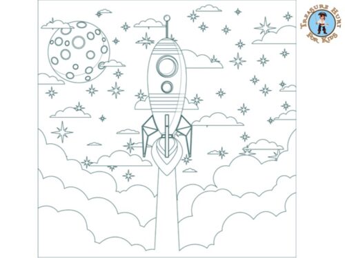 Space coloring pages