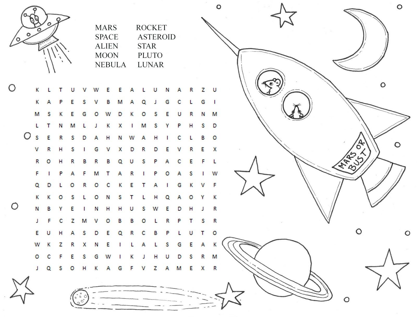 Printable space puzzl for kids activity shelter space coloring pag puzzl for kids solar system coloring pag