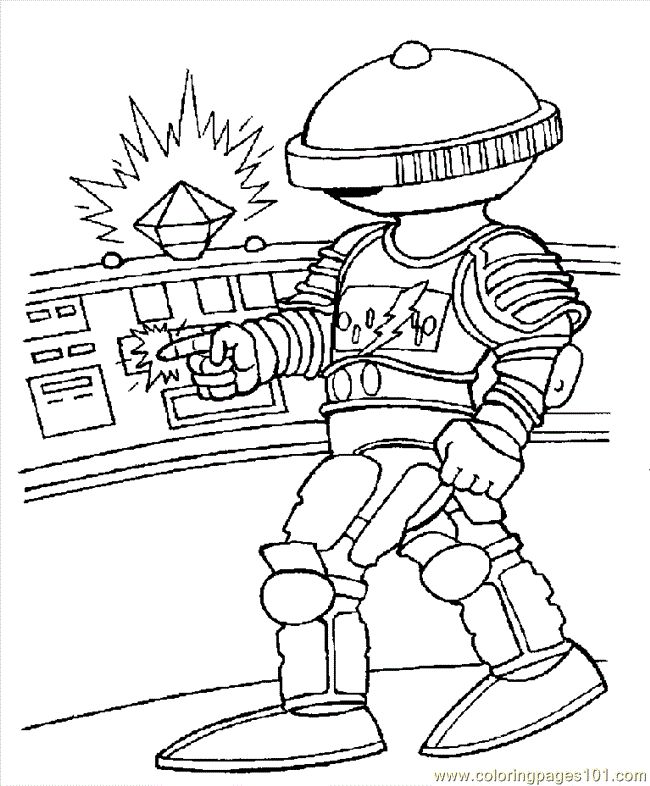 Power rangers in space colouring pages