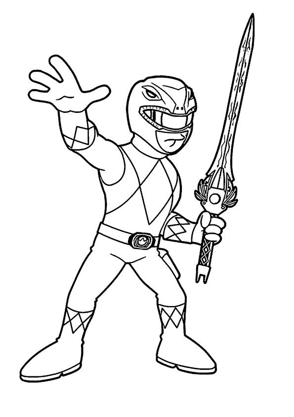 Printable mighty morphin coloring page coloring pages power rangers wild force coloring books