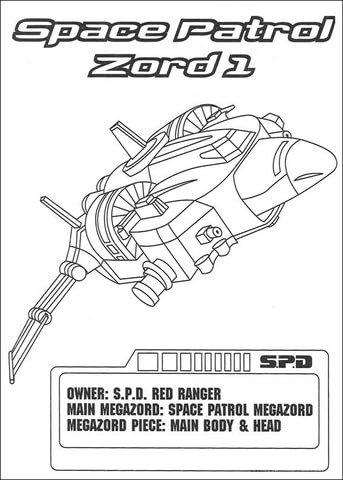 Space patrol zord coloring page free printable coloring pages