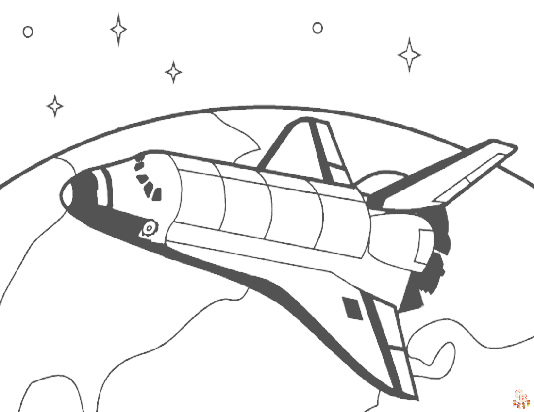 Spaceship coloring pages blast off with