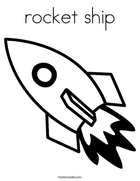 Rocket ship coloring page