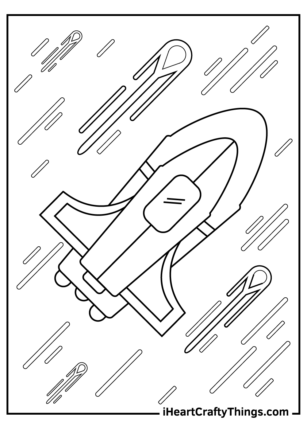 Spaceship coloring pages free printables