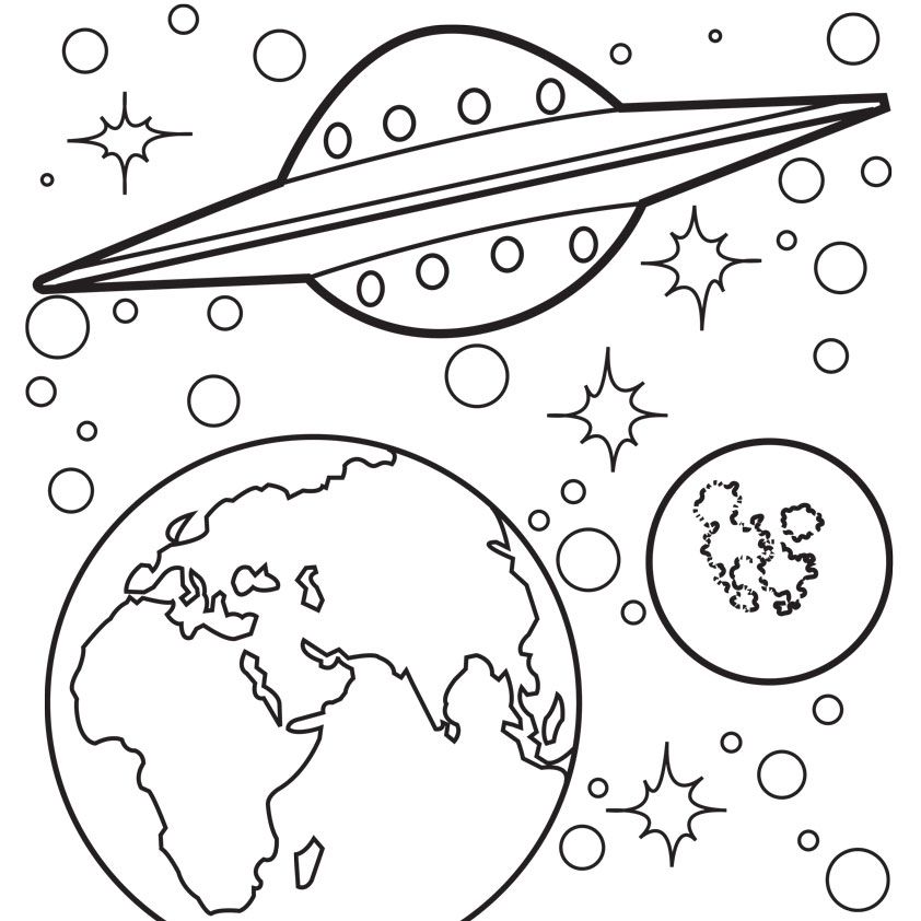 Free printable solar system coloring pages for kids