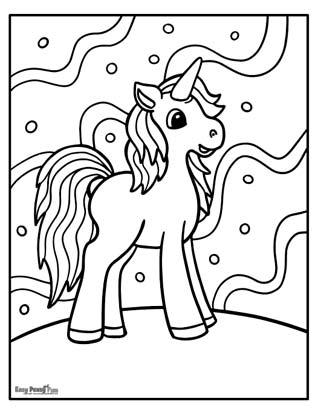 Unicorn coloring pages