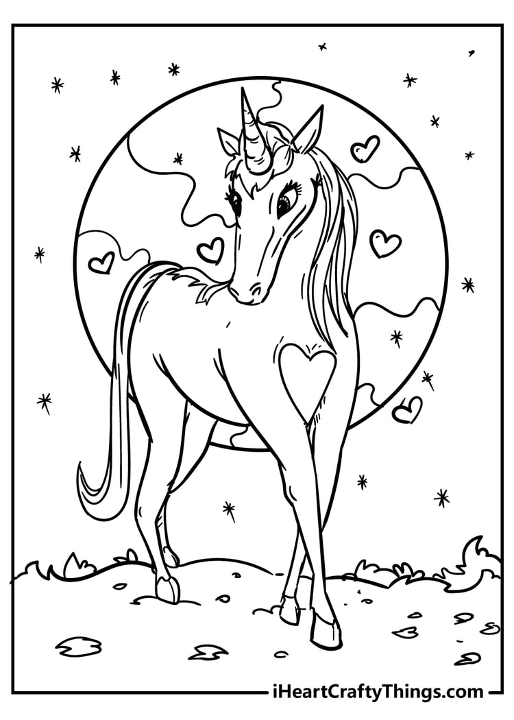 Unicorn coloring pages free printables