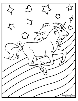 Unicorn coloring pages