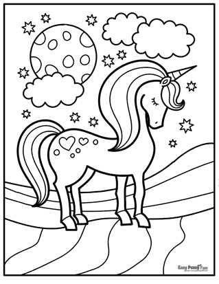 Unicorn coloring pages