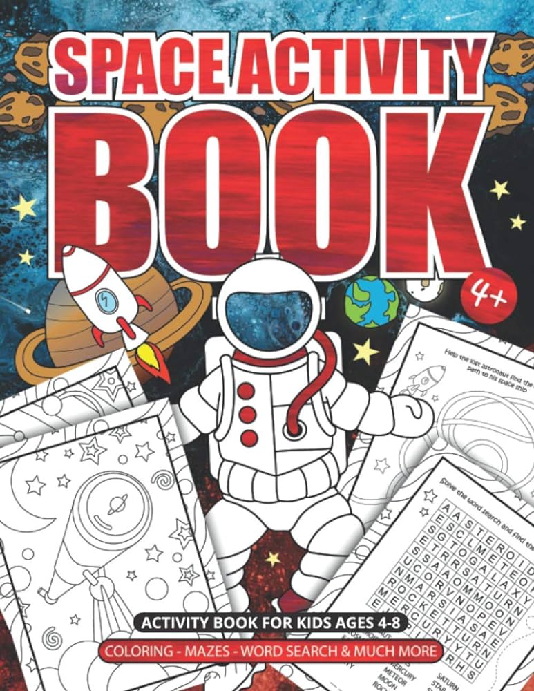 Space activity book for kids ages