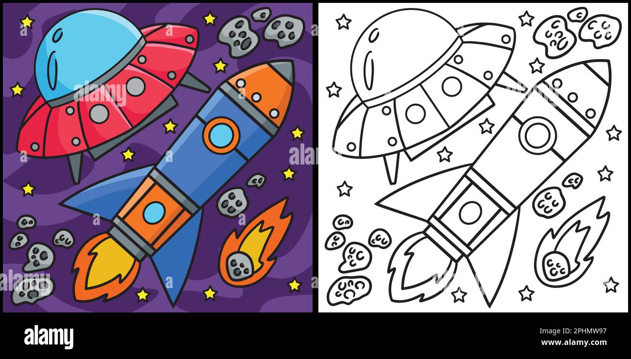 Ufo line drawing stock vector images