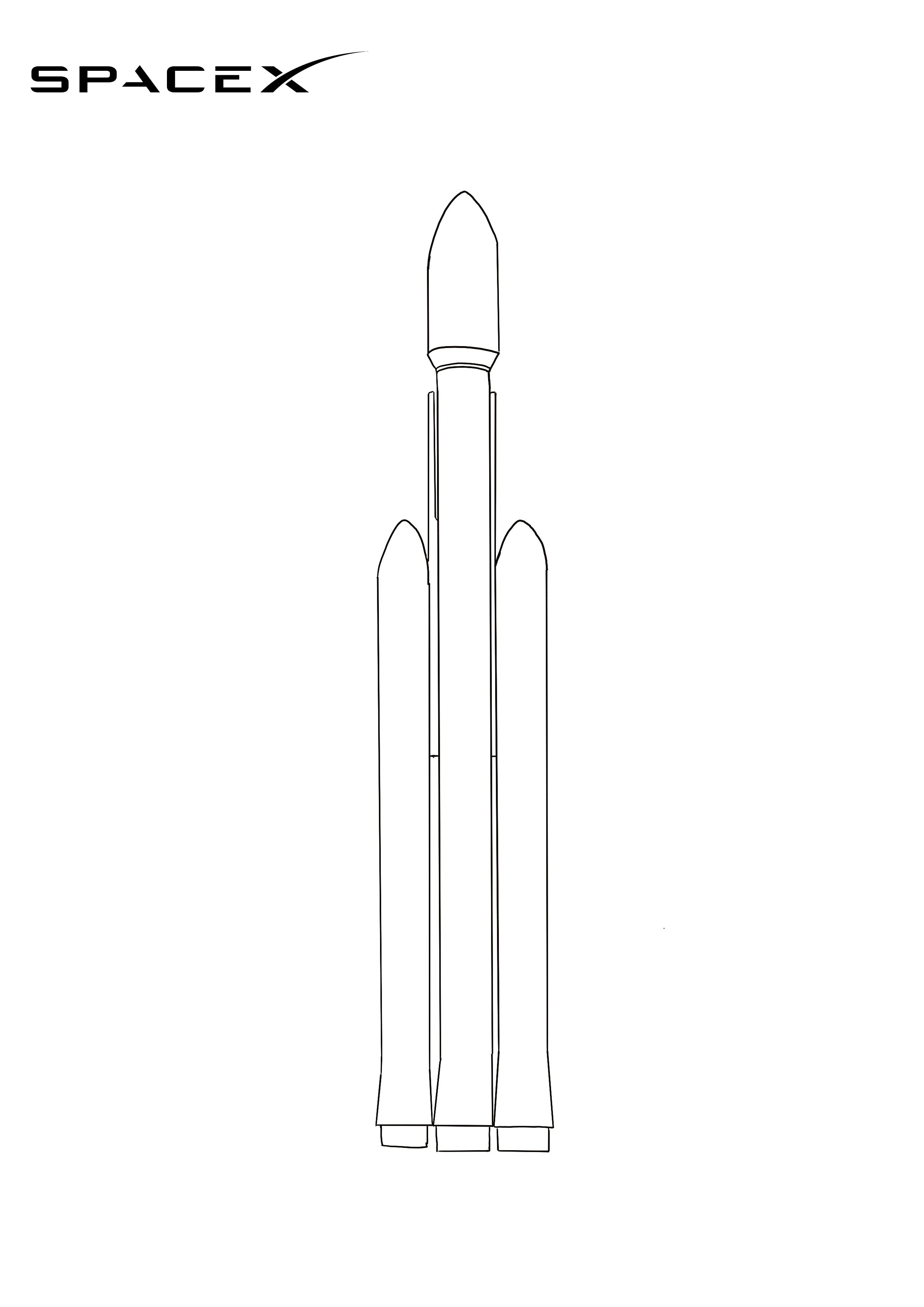 Whilst everyone is stuck in quarantine i thought id create a falcon heavy colouring sheet would love to see everyones designs and enjoy rspacexlounge