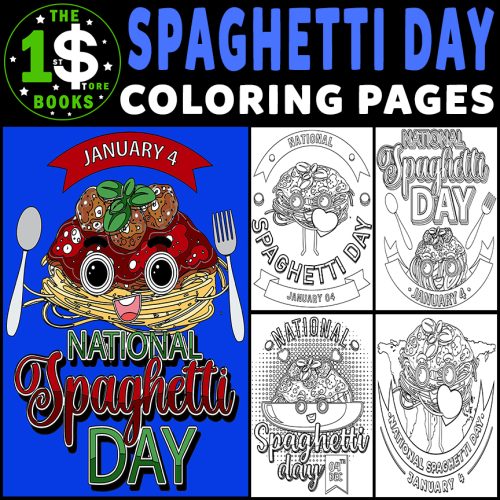 National spaghetti day coloring pages january holiday coloring sheets made by teachers