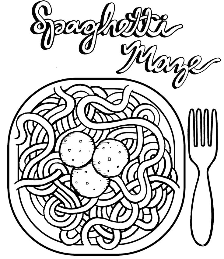 Spaghetti and meatballs coloring sheet poster coloring pages coloring sheets coloring pages inspirational