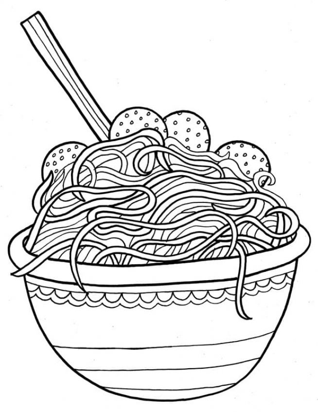 Pasta coloring pages