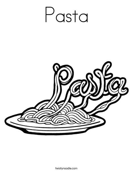 Pasta coloring page coloring page template printing printable food coloring pages for kids pasta sâ coloring pages food coloring pages mandala coloring pages