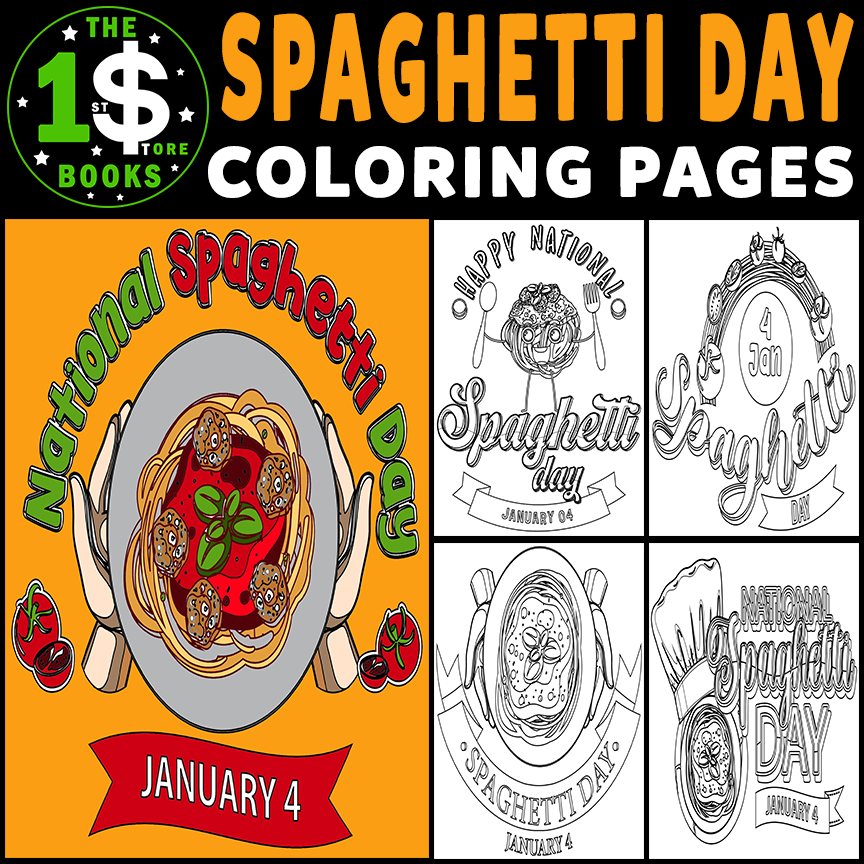 National spaghetti day coloring pages january holiday coloring sheets made by teachers