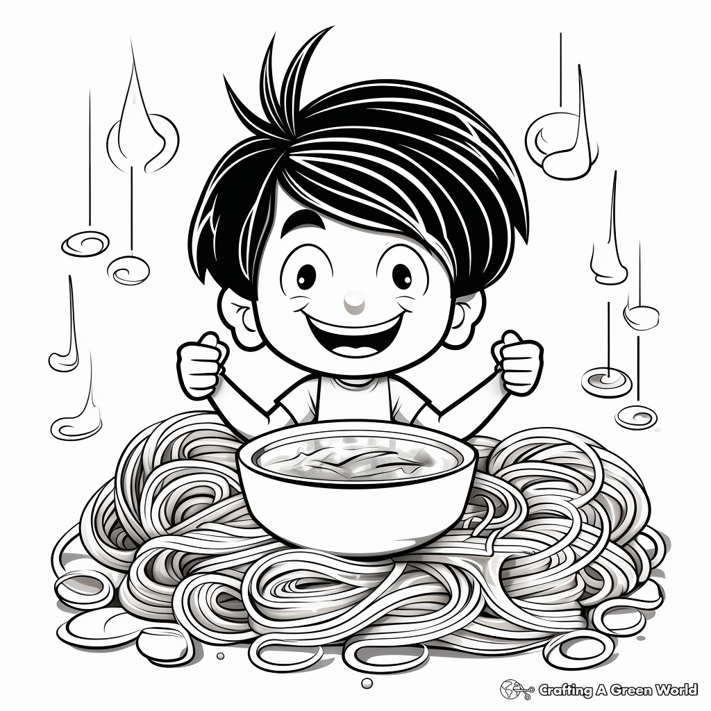 Noodle coloring pages