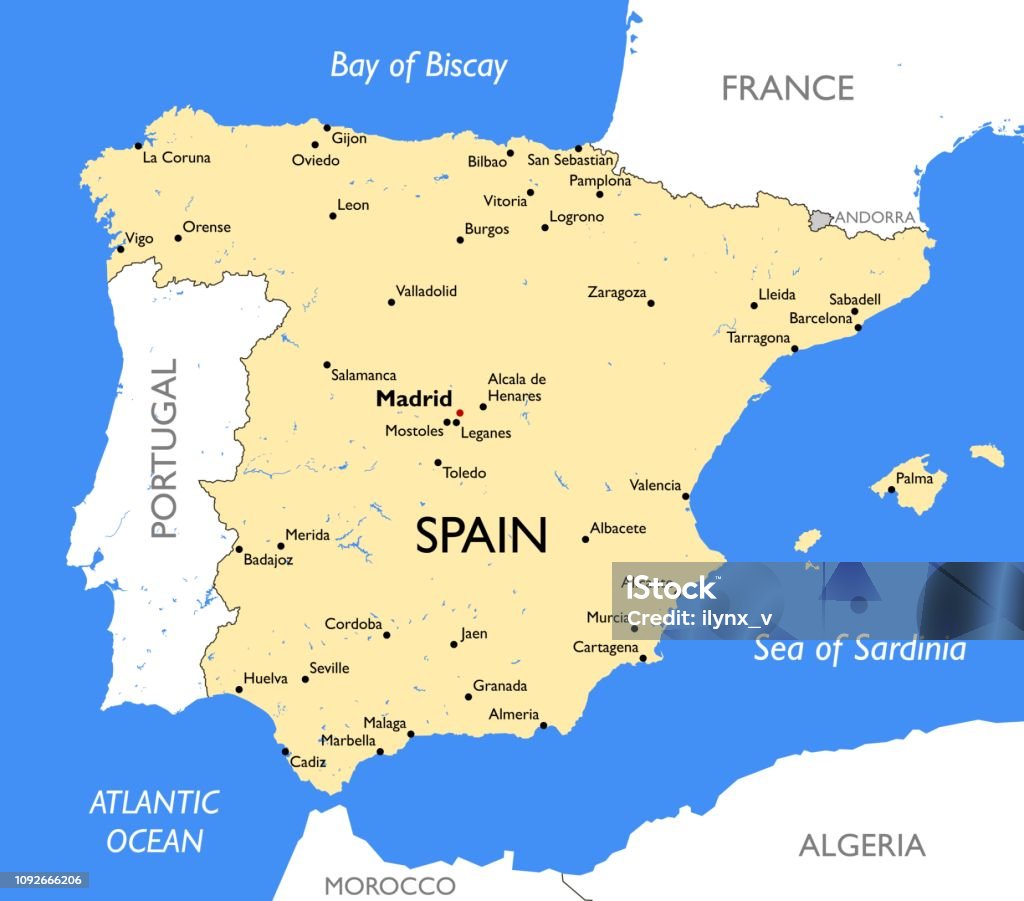 Mappa della spagna