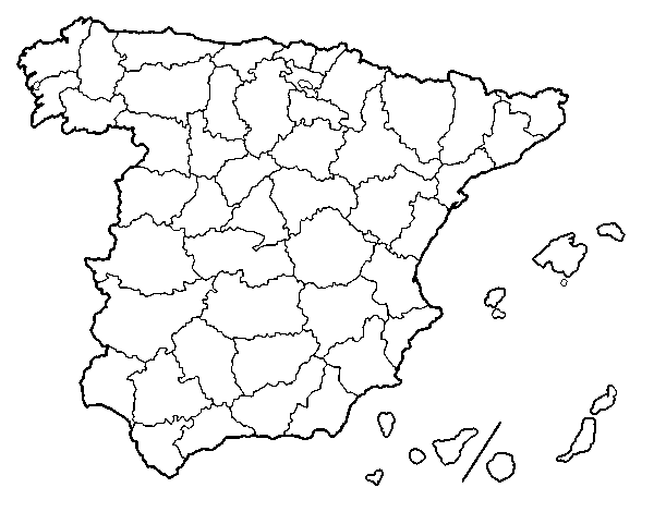 The provinces of spain coloring page