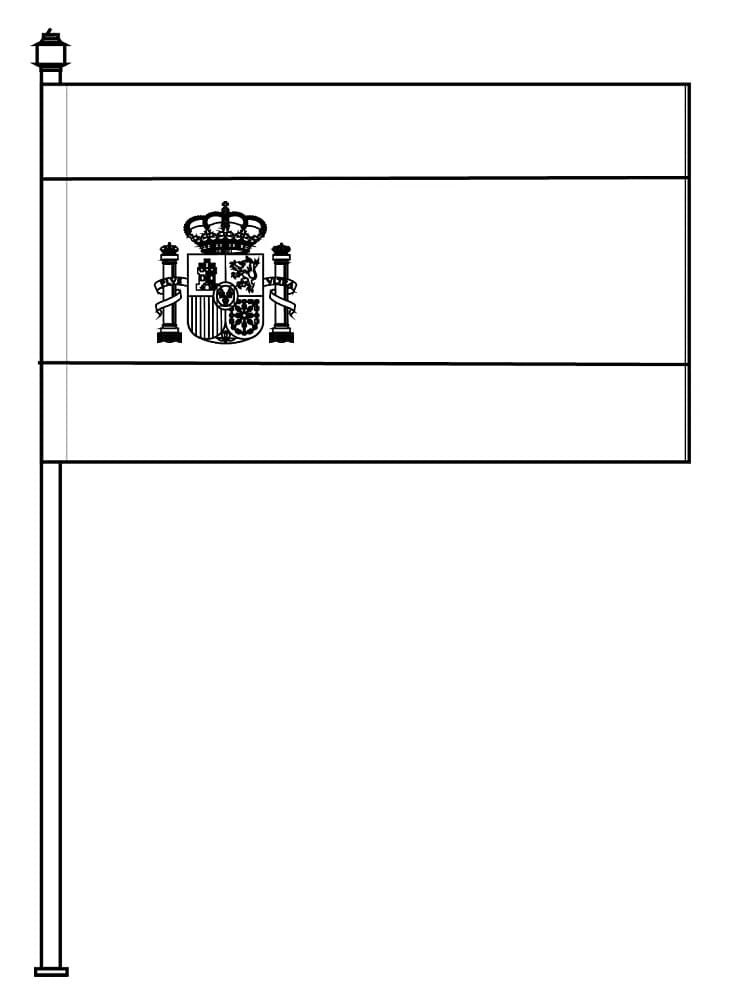 Spanish flag coloring page