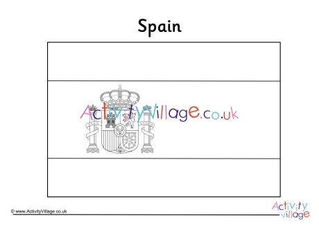 Spain flag louring page