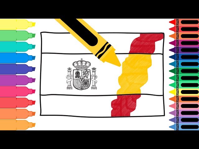 How to draw spain flag